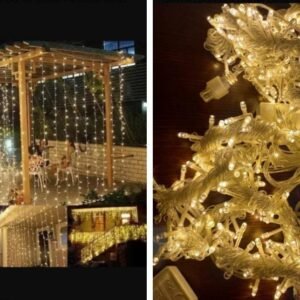 Cortina Lluvia Led De 144 Luces Luz Calida De 2 X 2 Mts